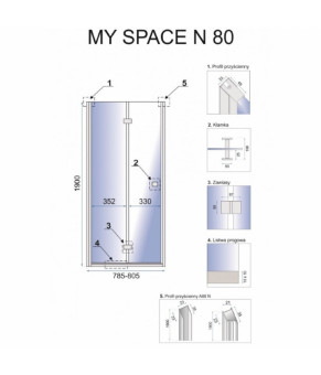 Душевые двери Rea MySpace N REA-K7999