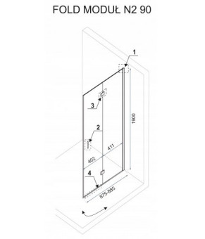 Душевые двери Rea Fold REA-K7442