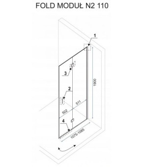 Душевые двери Rea Fold REA-K7438