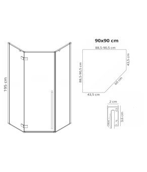 Душевая кабина Rea Diamond Black REA-K5622