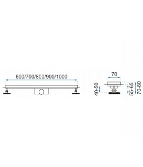 Душевой трап Rea Neo&Pure 800 N Pro L.gold REA-G8011