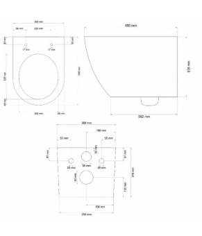 Унитаз Rea Carter Rimless REA-C4211