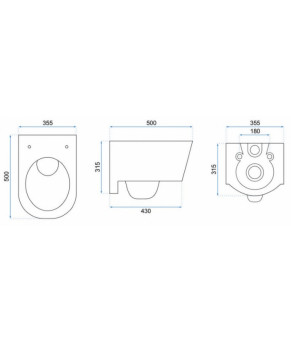 Унитаз Rea Porter Rimless REA-C2361