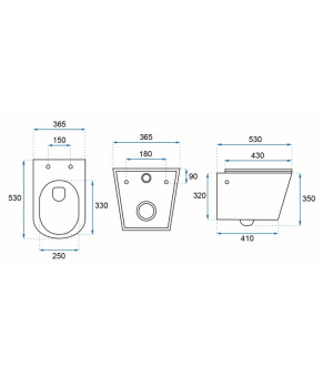 Унитаз Rea Tito Mini Rimless REA-C1500