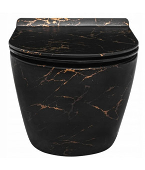 Унитаз Rea Carlos Black Marble Shiny REA-C8000