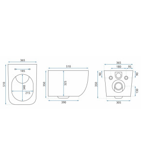 Унитаз Rea Martin Rimless REA-C8006