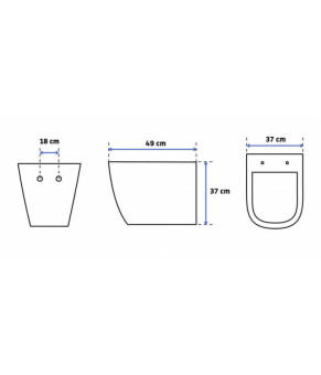 Унитаз Rea Carlo Mini Rimless REA-C1256