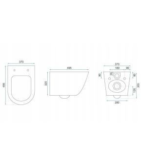 Унитаз Rea Carlos Flat Rimless Diamond REA-C5100