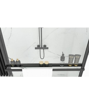 Полка для душевой стенки Rea Evo Black HOM-00652