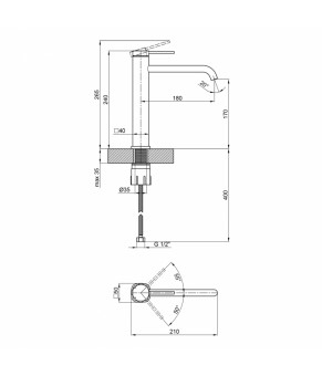 Смеситель для раковины Qtap Robin 1060H102B