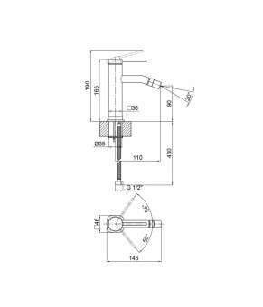 Смеситель для биде Qtap Robin 2060102B
