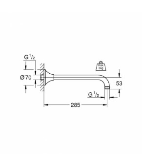 Кронштейн для верхнего душа Grohe Grandera 27986IG0