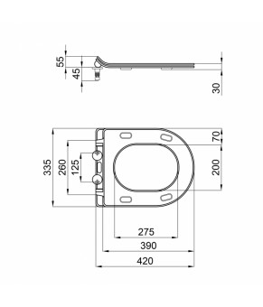 Сиденье для унитаза Qtap Presto с микролифтом Slim QT26991217AW