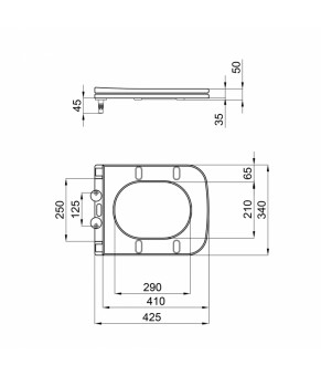 Сиденье для унитаза Qtap Nando с микролифтом Slim QT12991222AW