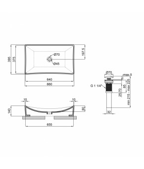 Раковина-чаша Qtap Crow 655х380х140 White с донным клапаном QT05117065HW