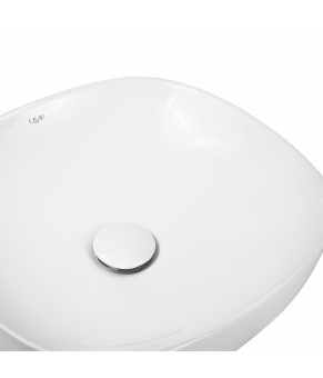 Раковина-чаша Qtap Kolibri 370х370х120 White с донным клапаном QT10118037FW