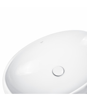 Раковина-чаша Qtap Leo 600х400х155 White с донным клапаном QT11117060GW