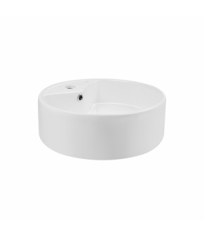 Раковина-чаша Qtap Scorpio 460х460х155 White с донным клапаном QT14117046LW