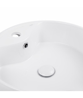 Раковина-чаша Qtap Scorpio 460х460х155 White с донным клапаном QT14117046LW