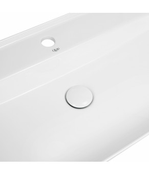 Раковина-чаша Qtap Scorpio 815х410х135 White с донным клапаном QT142203PW