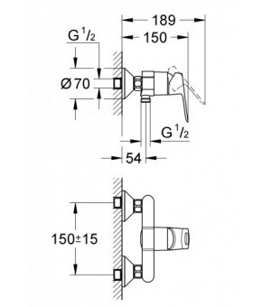 Смеситель для душа Grohe BauLoop UA26129002