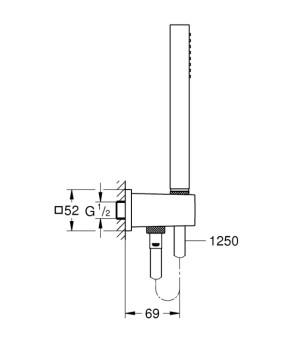 Душевая система Grohe Eurocube UA26415SC3
