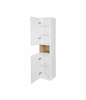Пенал подвесной Qtap Robin 350х1650х316 White/Whitish oak QT1376PN1651LWWO