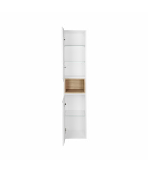 Пенал подвесной Qtap Robin 350х1650х316 White/Whitish oak QT1376PN1651LWWO
