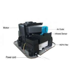 Сушилка для рук чёрный металл 1350 Вт Энергосберегающая POWER PW-B