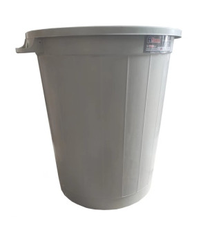 Мусорный бак круглый без крышки серый пластик Afacan plastik 70л TCK 101