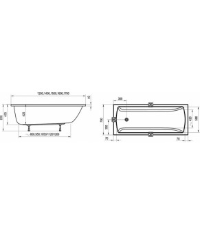 Ванна Ravak Classic II 150x70 CC31000000