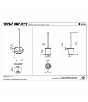 Щетка для унитаза SONIA TECNO PROJECT 117000