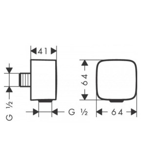 Шланговое подсоединение Hansgrohe FixFit 26457140