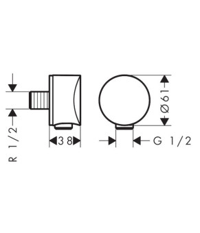 Шланговое подсоединение Hansgrohe FixFit 26453140