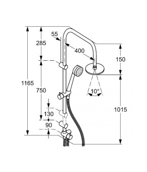 Набор KLUDI ZENTA DUAL SHOWER SYSTEM 6609005-00
