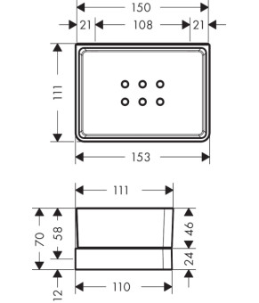Полка Axor Universal Softsquare 42802990