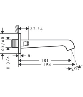 Излив Axor Citterio E 36425140
