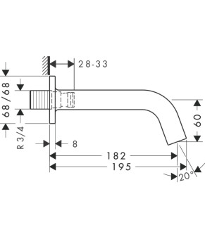 Излив Axor Citterio M 34410310