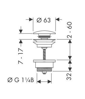 Донный клапан Axor 51300330