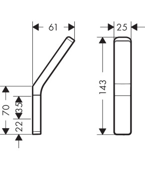 Крючок Axor Universal Softsquare 42801820