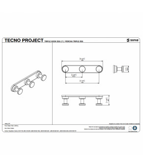 Крючок тройной SONIA TECNO PROJECT 116904