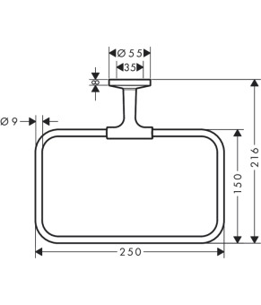 Полотенцедержатель Axor Universal Circular 42823670
