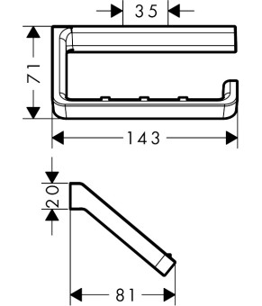 Держатель для туалетной бумаги Axor Universal Softsquare 42846140