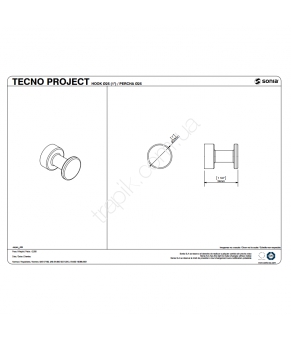 Крючок Ø25 SONIA TECNO PROJECT 118090 