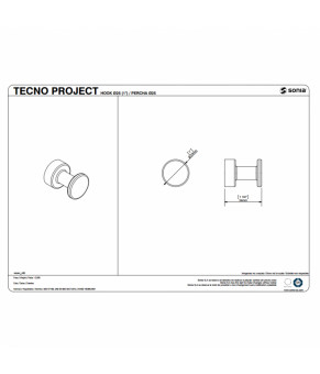 Крючок Ø25 SONIA TECNO PROJECT 166213