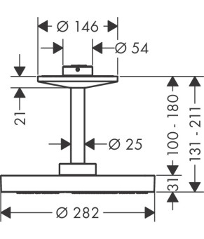 Верхний душ Axor One 48494140
