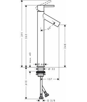 Смеситель Axor Starck 10103300