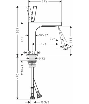 Смеситель Axor Citterio 39032330