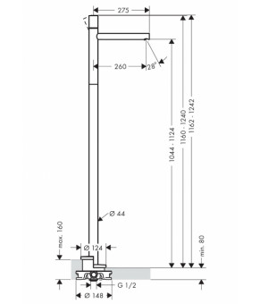 Смеситель Axor Uno 45037140