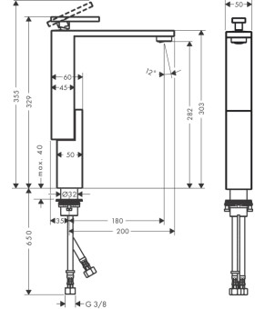 Смеситель Axor Edge 46030140